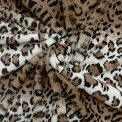 Minky Animal Fabric Stripe Leopard by the yard