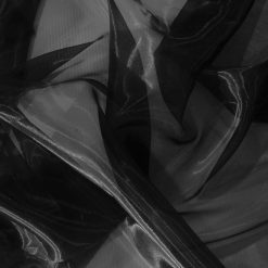 Wholesale Mirror Organza Fabric Black 100 yard roll