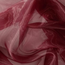 Wholesale Mirror Organza Fabric Burgundy 100 yard roll