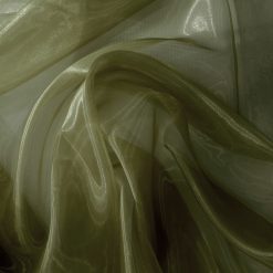 Wholesale Mirror Organza Fabric Olive 100 yard roll