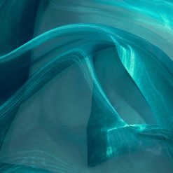 Wholesale Mirror Organza Fabric Teal 100 yard roll