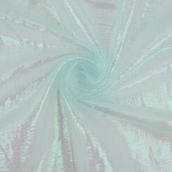 Moonglow Iridescent Crinkle Organza Fabric Turquoise Gem 120 yard roll