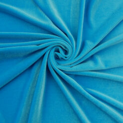 Wholesale Stretch Spandex Velvet Fabric Turquoise 62 yard roll