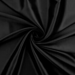Stretch Charmeuse Fabric Black, by the yard