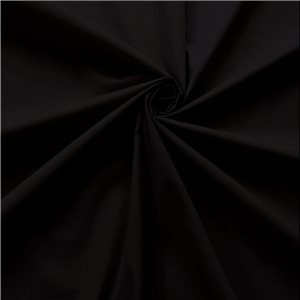 45" 100% Cotton Broadcloth Fabric Black, by the yard