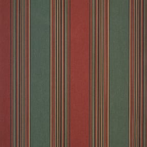 Sunbrella 46" Stripe 4969 Henna/Fern Vintage, by the yard