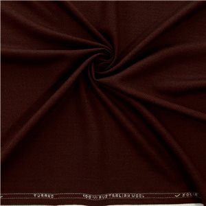 Australian Super 100s Wool Herringbone 76 Wine/Black by the yard