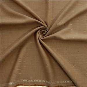 Australian Super 100s Wool Herringbone 84 Camel/Cream, by the yard