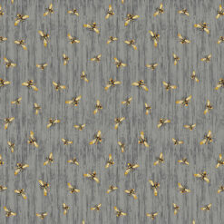 Timeless Treasures Fabric Flying Bee on Wood CD2391 Slate 15 yard bolt
