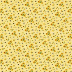 Timeless Treasures Fabric Bee & Sunflower Bouquet CD2394 Yellow 15 yard bolt