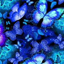 Timeless Treasures Fabric Cosmic Butterfly CD1835 Midnight 15 yard bolt