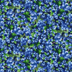 Timeless Treasures Fabric Blueberry Delight Fruit CD1746 Navy 15 yard bolt