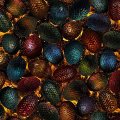Timeless Treasures Fabric Dragon Eggs Fun CD2496 Multi 15 yard bolt