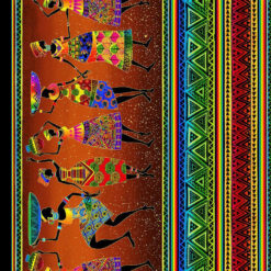 Timeless Treasures Fabric African Sunset Kenta CM2041 Multi 15 yard bolt