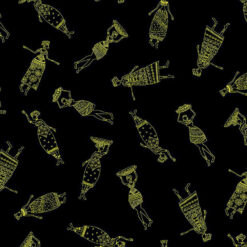 Timeless Treasures Fabric African Sunset Kenta CM2042-Black 15 yard bolt