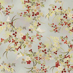Timeless Treasures Fabric Delicate Metallic Florals Kyoto CM1671 Silver 15 yard bolt
