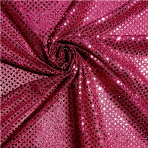 SALE Luxe Stretch Confetti Sequin Dot Fabric Fuschia, By The Yard