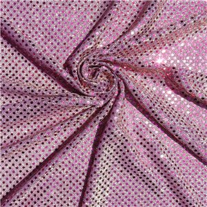 Luxe Stretch Confetti Sequin Dot Fabric Lilac-Gold 25 yard bolt