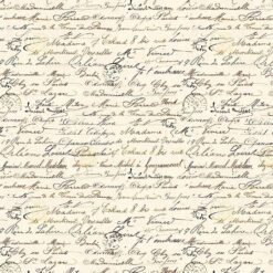 108" Wide Cotton Print Fabric XScript CD2210 Cream 18 yard bolt