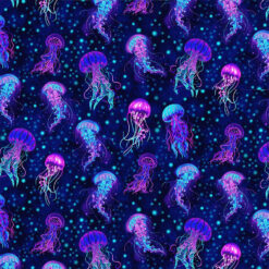 Timeless Treasures Fabric Jellyfish Sea CD2852 Midnight 15 yard bolt