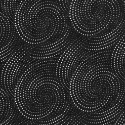 108" Wide Cotton Print Fabric XInk C8737 Black 18 yard bolt
