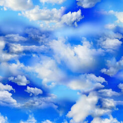 108" Wide Cotton Print Fabric XSky CD1869 Blue 18 yard bolt