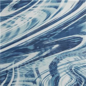 SALE Printed Decorating Linen Weave Fabric 979 Blue, by the yard