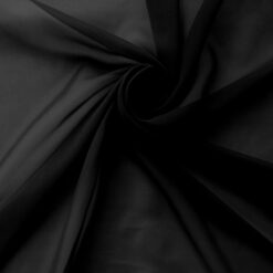 Wholesale Chiffon Fabric Black 100 yard roll