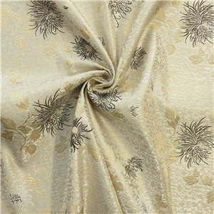 30" Silk Chinese Brocade Fabric Chrysanthemum Sage 15 yard bolt