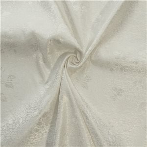 30" Silk Chinese Brocade Fabric Chrysanthemum White 15 yard bolt