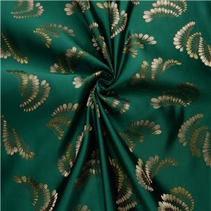 30" Silk Chinese Brocade Fabric Peacock Feathers Jade 15 yard bolt