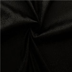 30" Silk Chinese Brocade Fabric Floral Scroll Black/Black 15 yard bolt