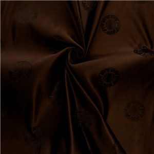 30" Silk Chinese Brocade Fabric Shou Brown 15 yard bolt