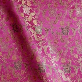 60" Chinese Brocade Fabric Mandarin Fuschia 35 yard bolt