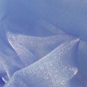 SALE Crystal Sparkle Organza Fabric Copen Blue, by the yard