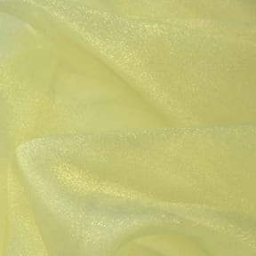 Crystal Sparkle Organza Fabric Pale Yellow 50 yard roll