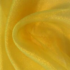 Crystal Sparkle Organza Fabric Yellow 50 yard roll