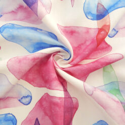 Wholesale European Printed Linen Fabric Spatial Fuschia 50 yard roll