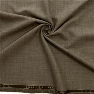 English Super 120's Merino Wool Tweed Fabric 62 Heather Gray, by the yard