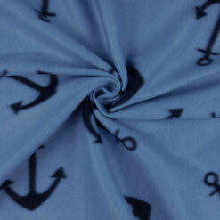 Fleece Print Anchors Blue Swirl