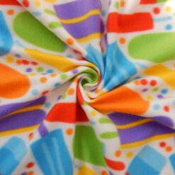 Fleece Print Popsicle White Swirl
