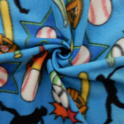 Fleece Print Softball Blue Swirled