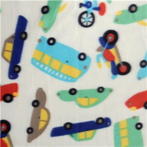 Fleece Print Transportation Ivory 20 yard bolt