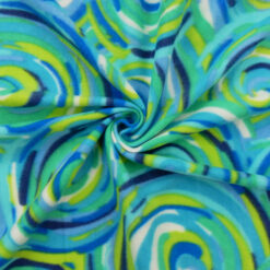 Fleece Print Fabric Twister Lagoon, by the yard