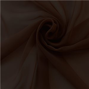 Fire Retardant Chiffon Fabric Brown, by the yard