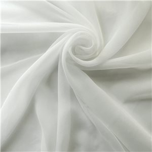 Fire Retardant Chiffon Fabric Off White, by the yard