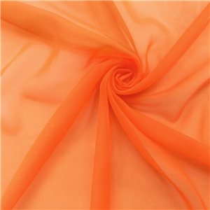 Fire Retardant Chiffon Fabric Orange, by the yard