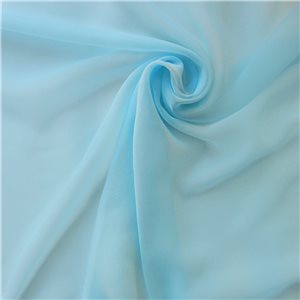 Fire Retardant Chiffon Fabric Sky Blue, by the yard