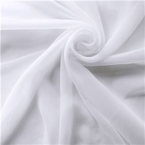 Fire Retardant Chiffon Fabric White, by the yard