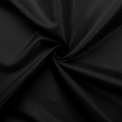 Fire Retardant 118" Taffeta Fabric Black, by the yard